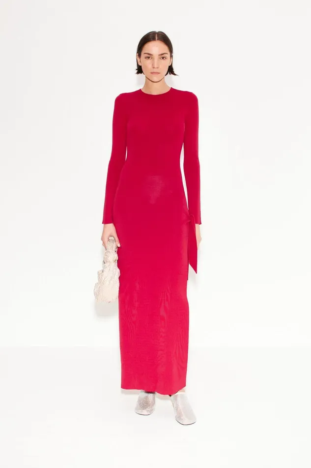 Simon Miller Knitwear Knits By Long Sleeve Junjo Dress In Sangria 8211 Women