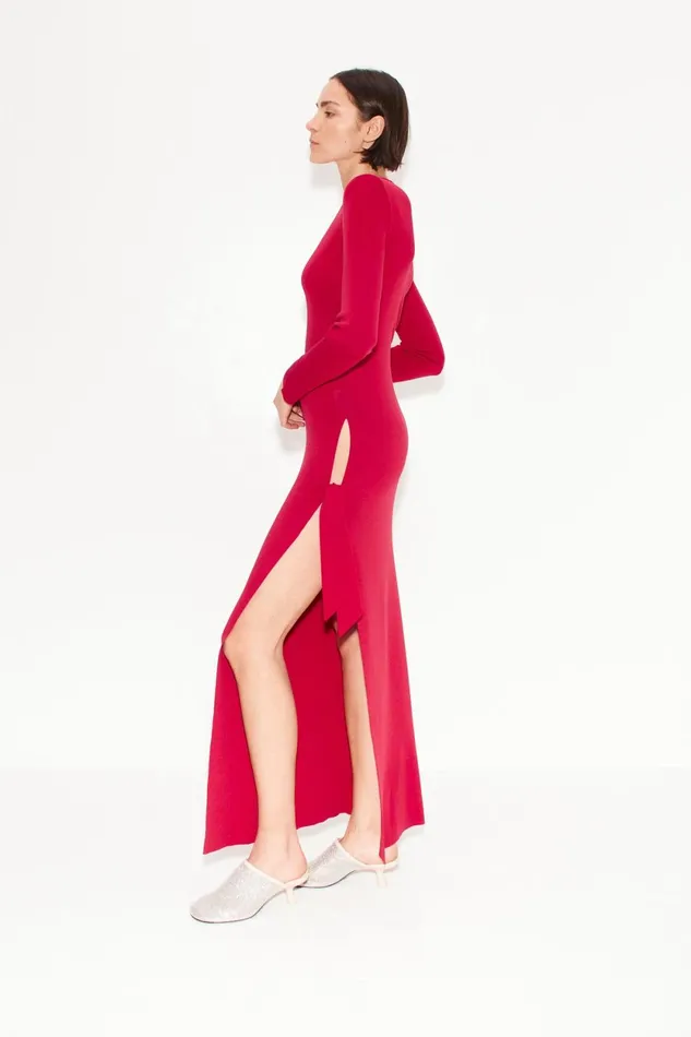 Simon Miller Knitwear Knits By Long Sleeve Junjo Dress In Sangria 8211 Women Simon Miller Knitwear Knits By Long Sleeve Junjo Dress In Sangria 8211 Women