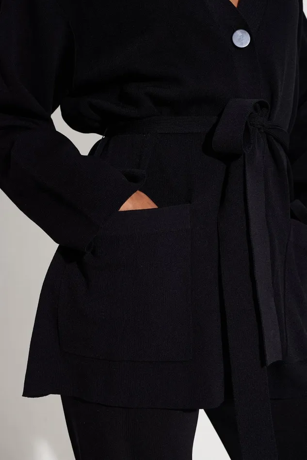 Simon Miller Knitwear Max Belted Knit Cardigan In Black 8211 Women Simon Miller Knitwear Max Belted Knit Cardigan In Black 8211 Women