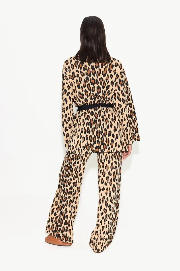 Simon Miller Knitwear Simon Miller Max Belted Knit Cardigan In Cheetah 8211 Women
