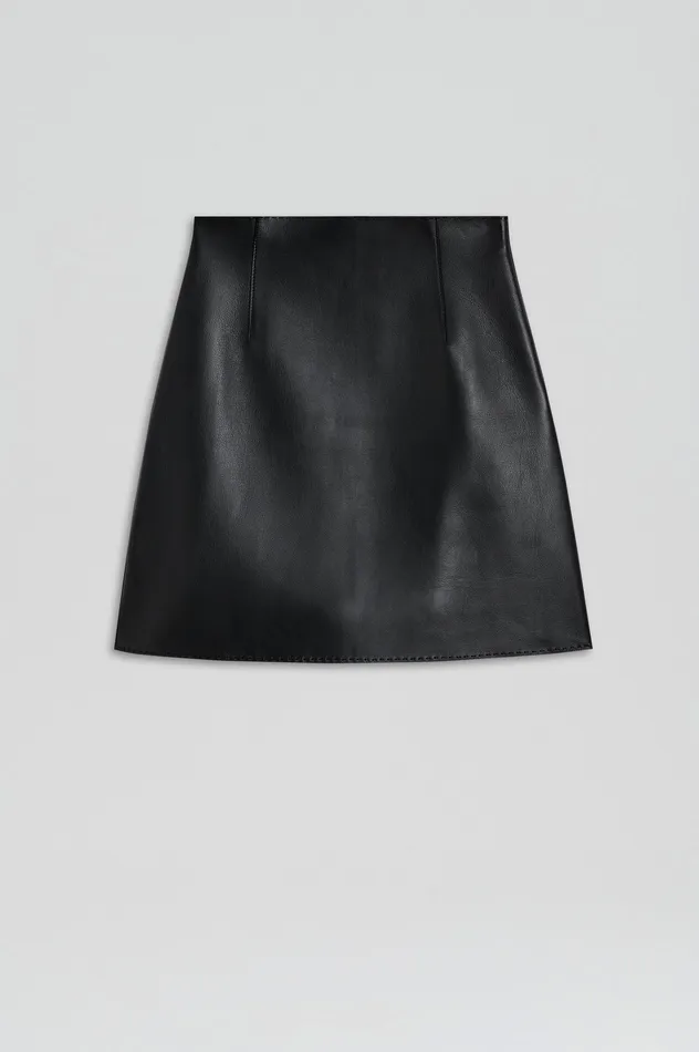 Skirts Women LEATHER BONDED MINI BLACK Scanlan Theodore