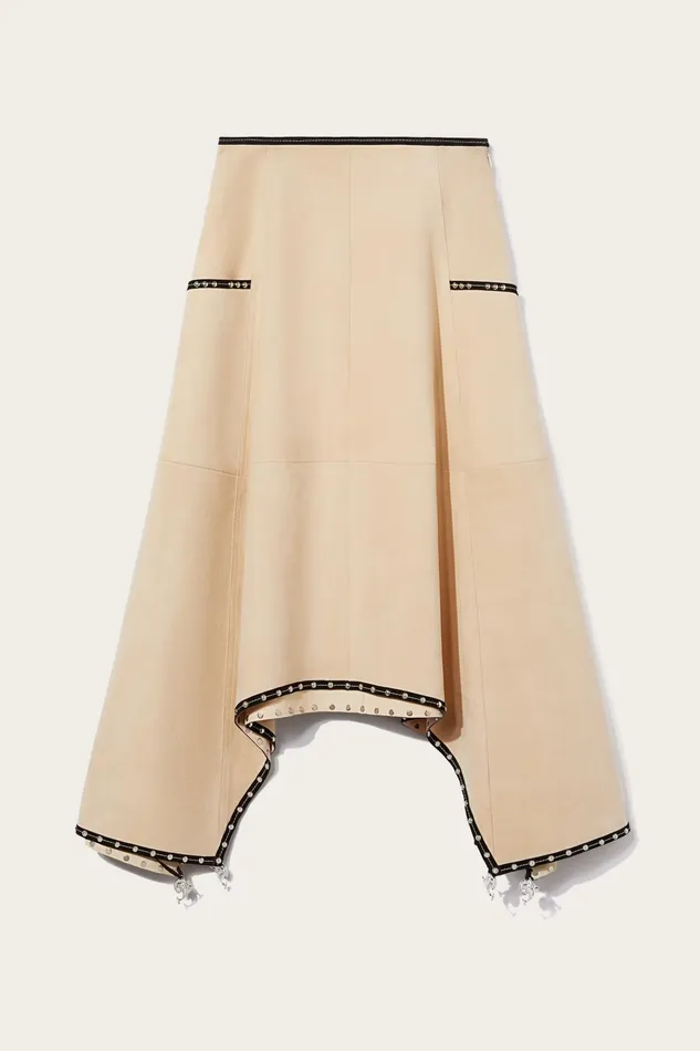 Skirts Women PUCCI Suede Midi Skirt