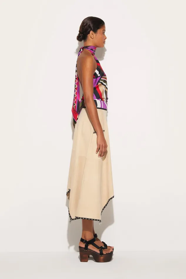 Skirts Women PUCCI Suede Midi Skirt