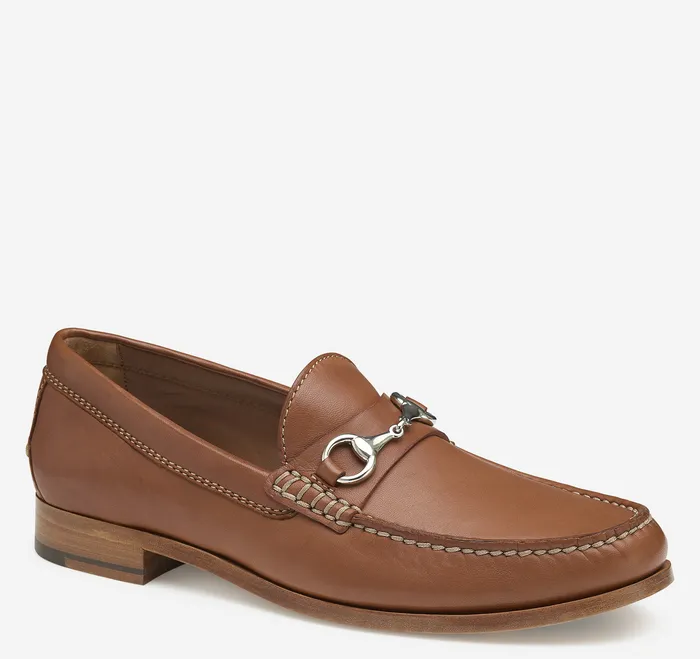 SlipOns and Loafers Men Johnston and Murphy Baldwin Bit Loafer Cognac Sheepskin