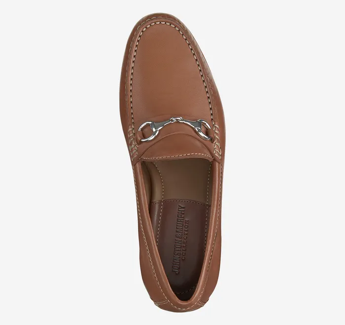 SlipOns and Loafers Men Johnston and Murphy Baldwin Bit Loafer Cognac Sheepskin