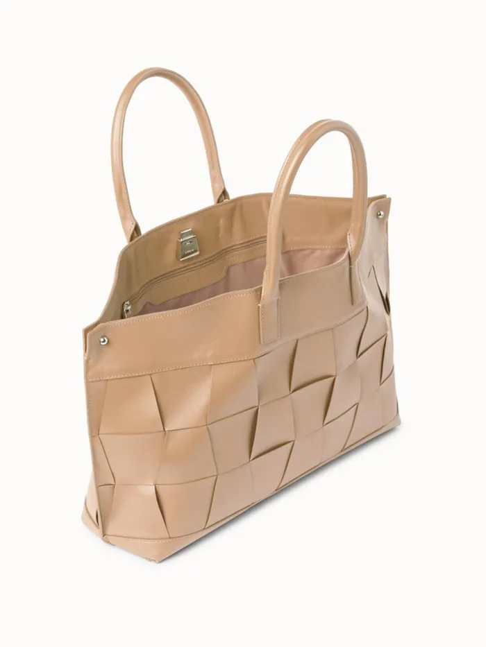Small Ai Messenger Bag In Braided Trapezoids Cordage Women Akris Top Handle Bags
