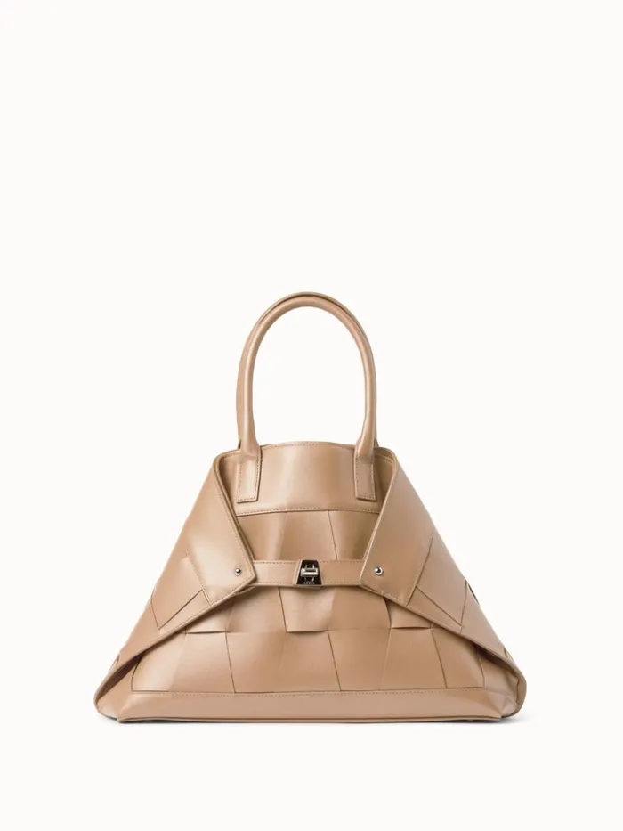 Small Ai Messenger Bag In Braided Trapezoids Cordage Women Akris Top Handle Bags