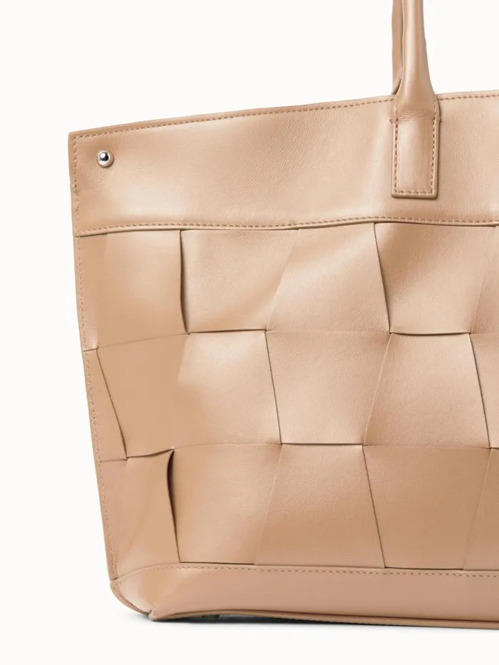 Small Ai Messenger Bag In Braided Trapezoids Cordage Women Akris Top Handle Bags
