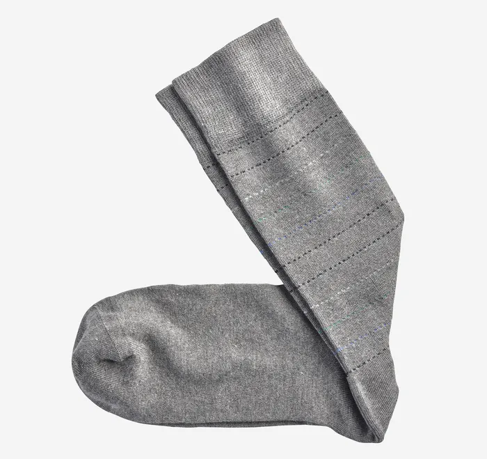 Socks Striped Dress Socks Gray Dotted Stripe 8211 Johnston and Murphy Men