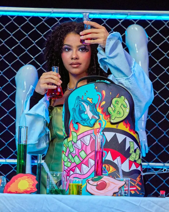 SPRAYGROUND Backpacks DAZED and SHARK DOUBLE LIFE WITH REMOVABLE EYE PATCHES 8211 Universal