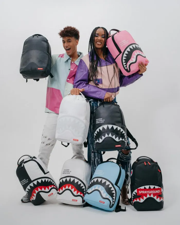 SPRAYGROUND Backpacks SHARK CENTRAL BACKPACK WHTWHT DLXV 8211 Universal SPRAYGROUND Backpacks SHARK CENTRAL BACKPACK WHTWHT DLXV 8211 Universal