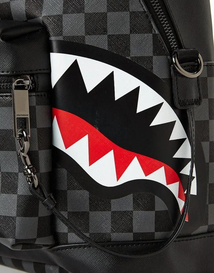SPRAYGROUND Backpacks SHARKS IN PARIS BLACK CHECKERED EDITION 8211 Universal