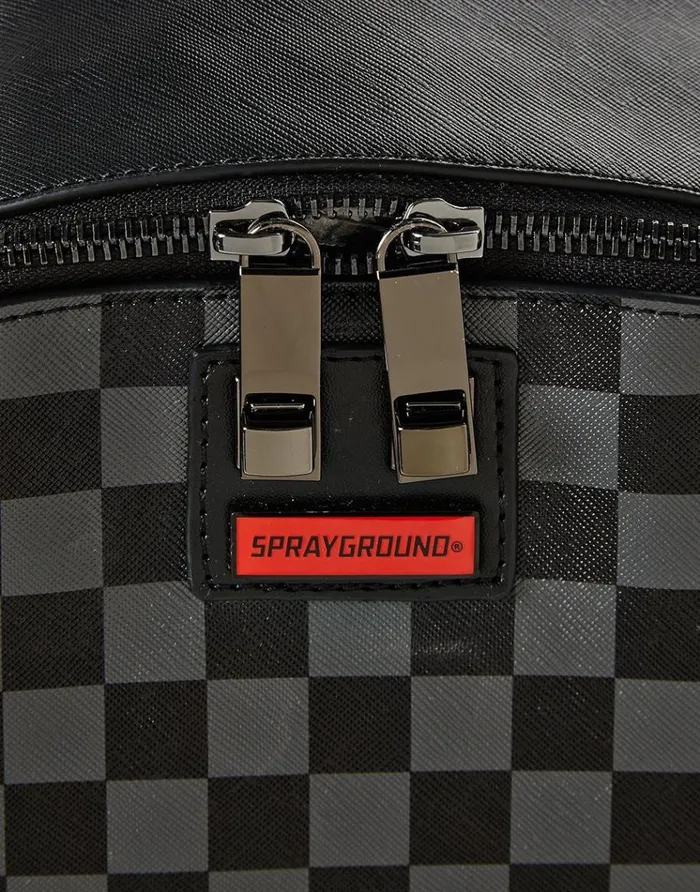 SPRAYGROUND Backpacks SHARKS IN PARIS BLACK CHECKERED EDITION 8211 Universal