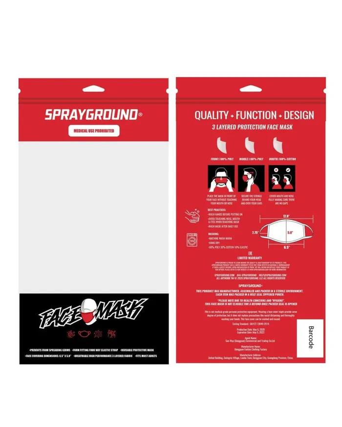 SPRAYGROUND Face Masks MONEY WHERE UR MOUTH IS FORMFITTING MASK 8211 Universal SPRAYGROUND Face Masks MONEY WHERE UR MOUTH IS FORMFITTING MASK 8211 Universal