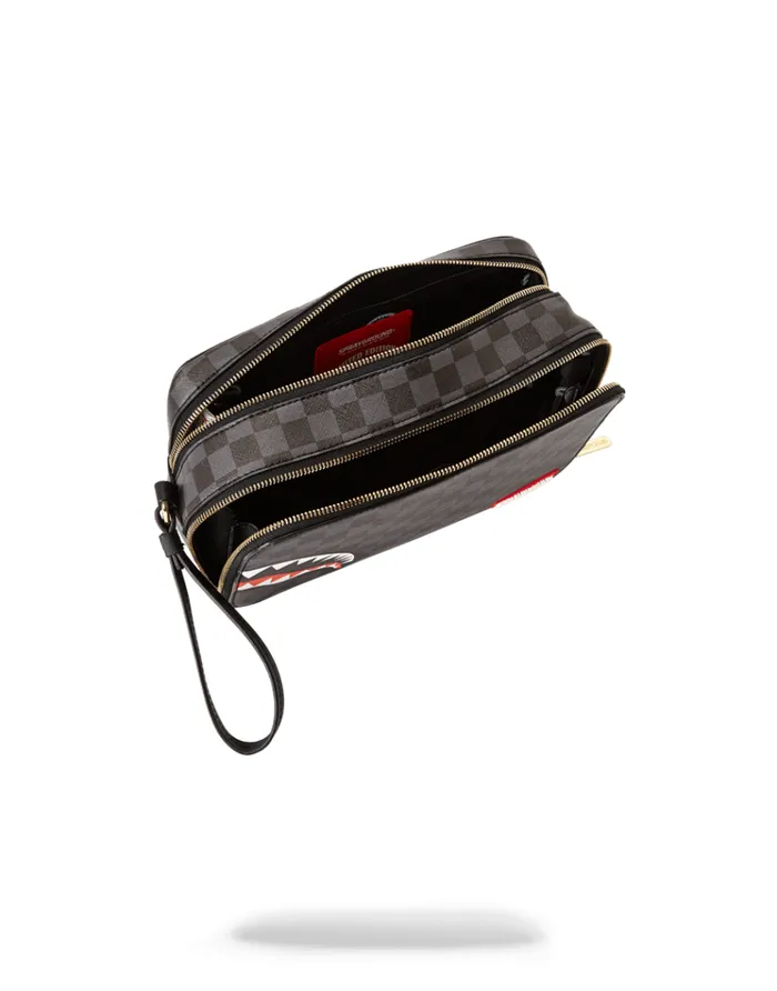 SPRAYGROUND Toiletries Aka Money Bags SHARKS IN PARIS BLACK CHECKERED EDITION TOILETRY AKA MONEY BAGS 8211 Universal SPRAYGROUND Toiletries Aka Money Bags SHARKS IN PARIS BLACK CHECKERED EDITION TOILETRY AKA MONEY BAGS 8211 Universal
