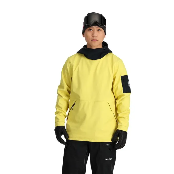 Spyder Shell Softshell Riding Hoodie Yellow 8211 Mens