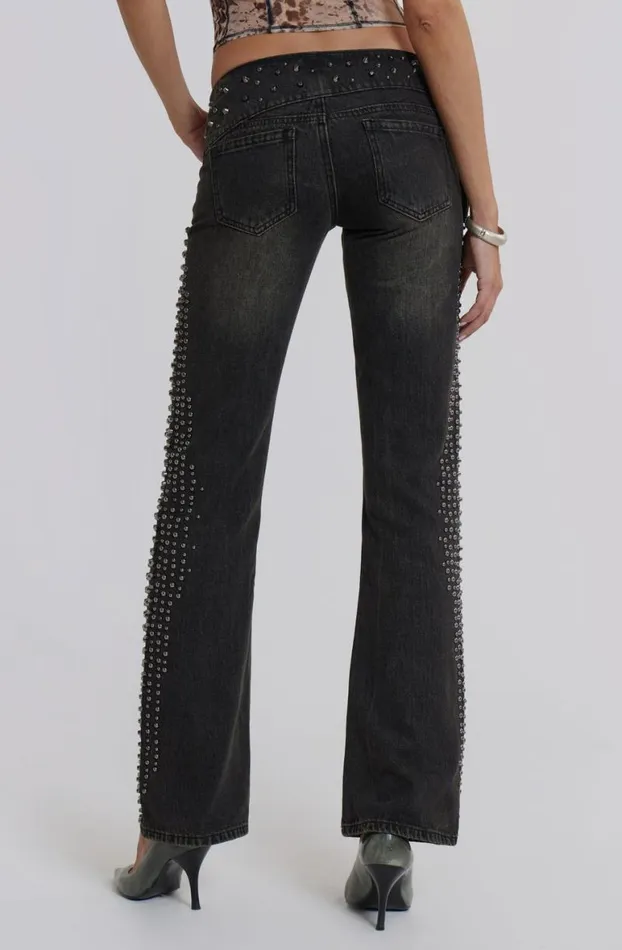 Statement Jeans Women Jaded London Studded Up Denim Jeans
