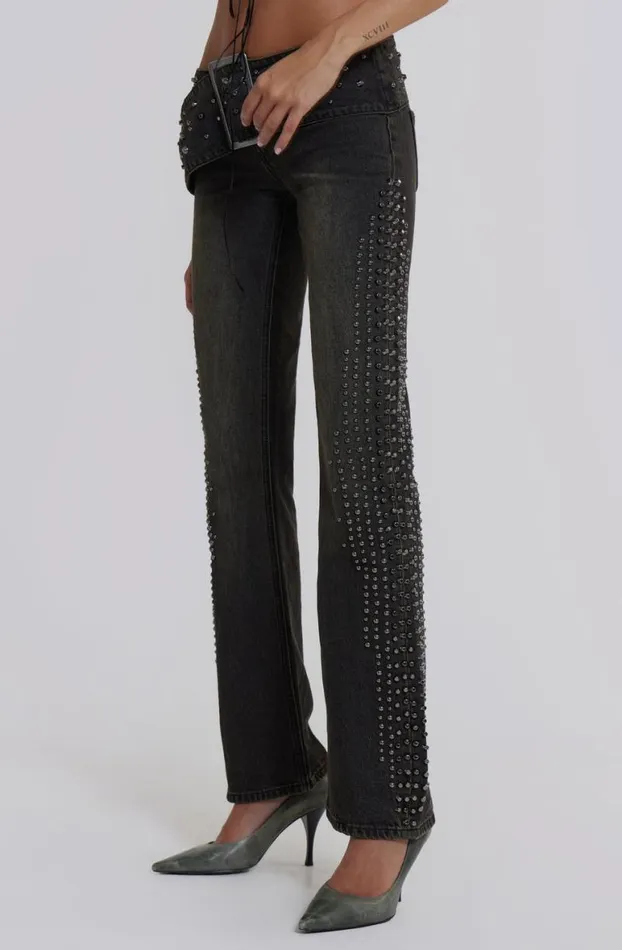 Statement Jeans Women Jaded London Studded Up Denim Jeans