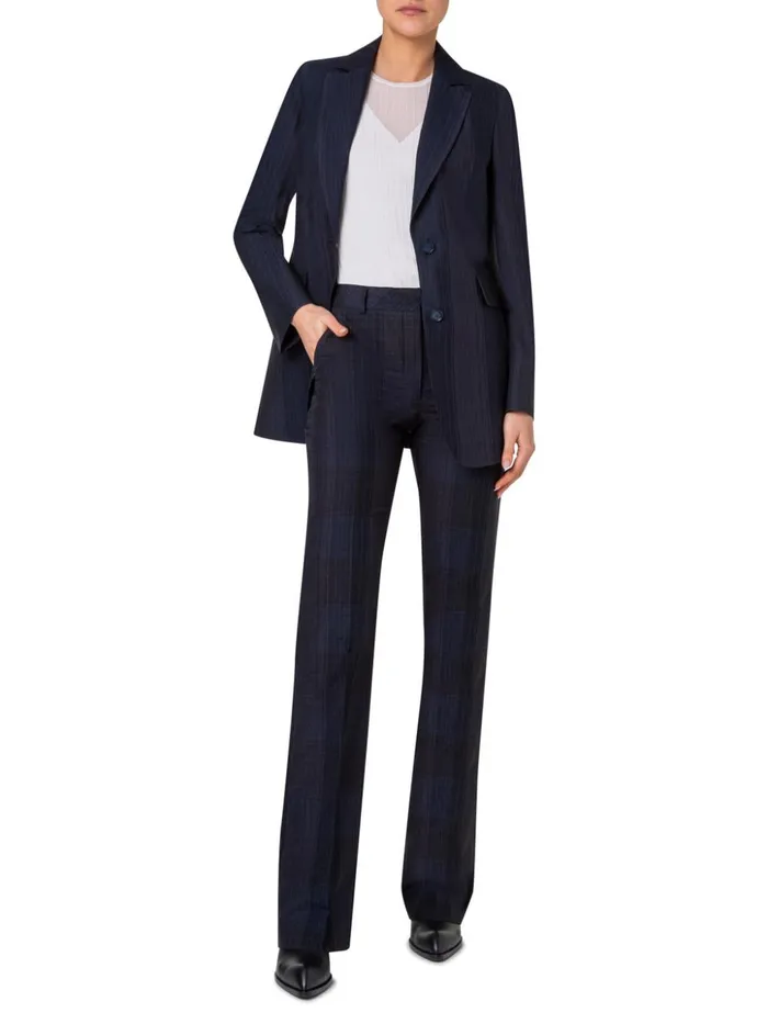Structured Silk Cotton TShirt With Semi Sheer Details Ecru Women Akris Knitwear