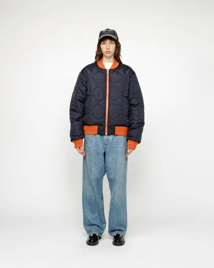 Stussy Outerwear BUILT REVERSIBLE BOMBER JACKET Brick 8211 MenWomen