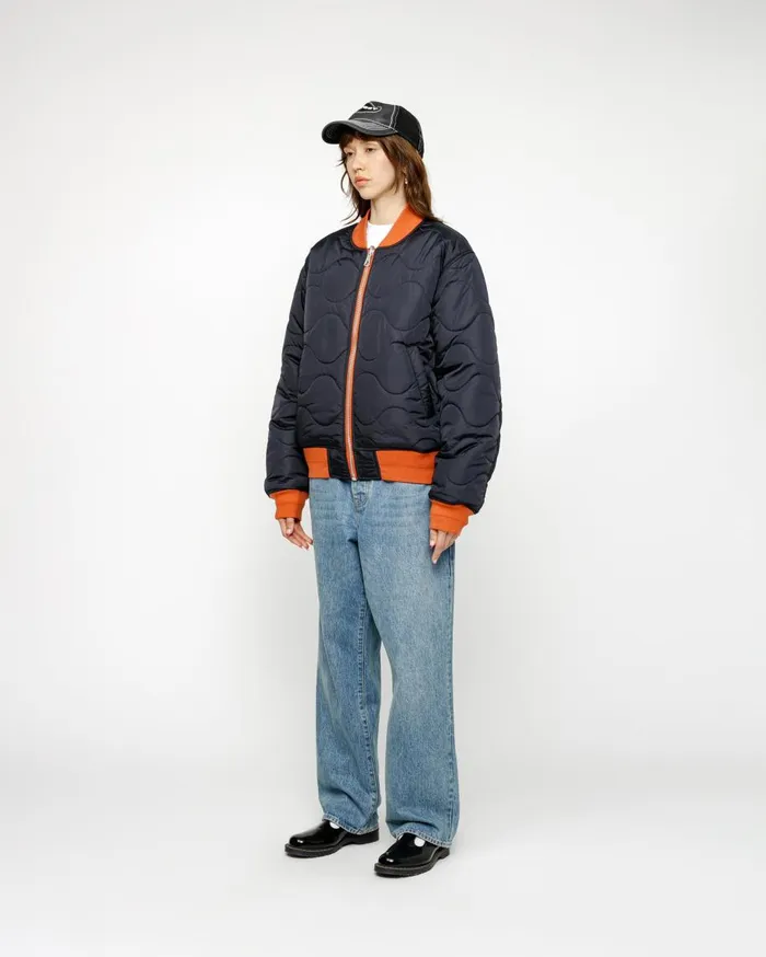 Stussy Outerwear BUILT REVERSIBLE BOMBER JACKET Brick 8211 MenWomen