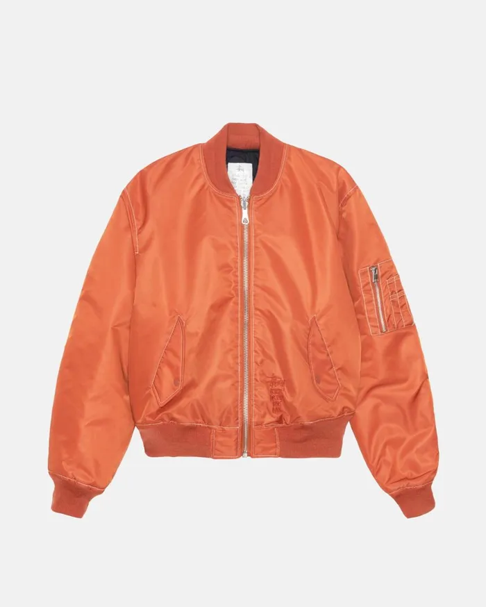 Stussy Outerwear BUILT REVERSIBLE BOMBER JACKET Brick 8211 MenWomen