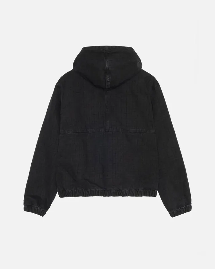 Stussy Outerwear WORK JACKET CANVAS NEEDLE PUNCH Black 8211 MenWomen