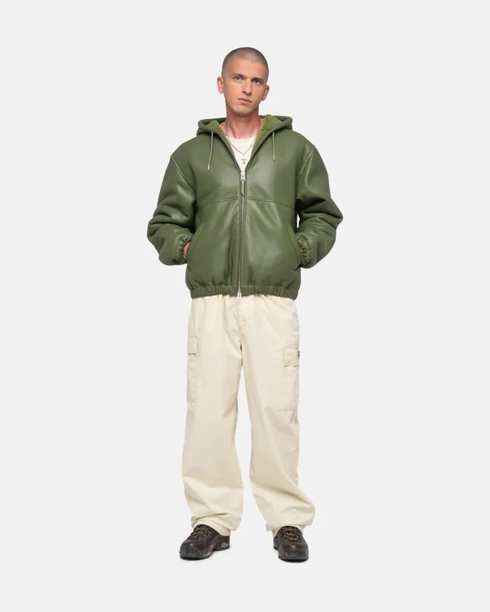 Stussy Outerwear WORK JACKET SHEARLING Green 8211 MenWomen Stussy Outerwear WORK JACKET SHEARLING Green 8211 MenWomen