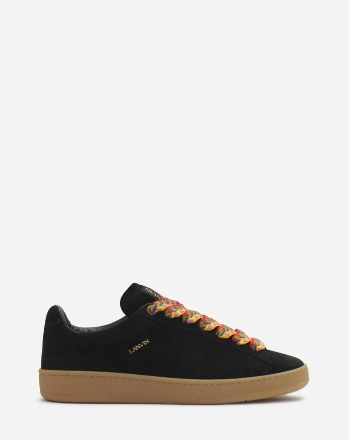 Suede Curb Lite Sneakers Black Men Lanvin Curb Lite