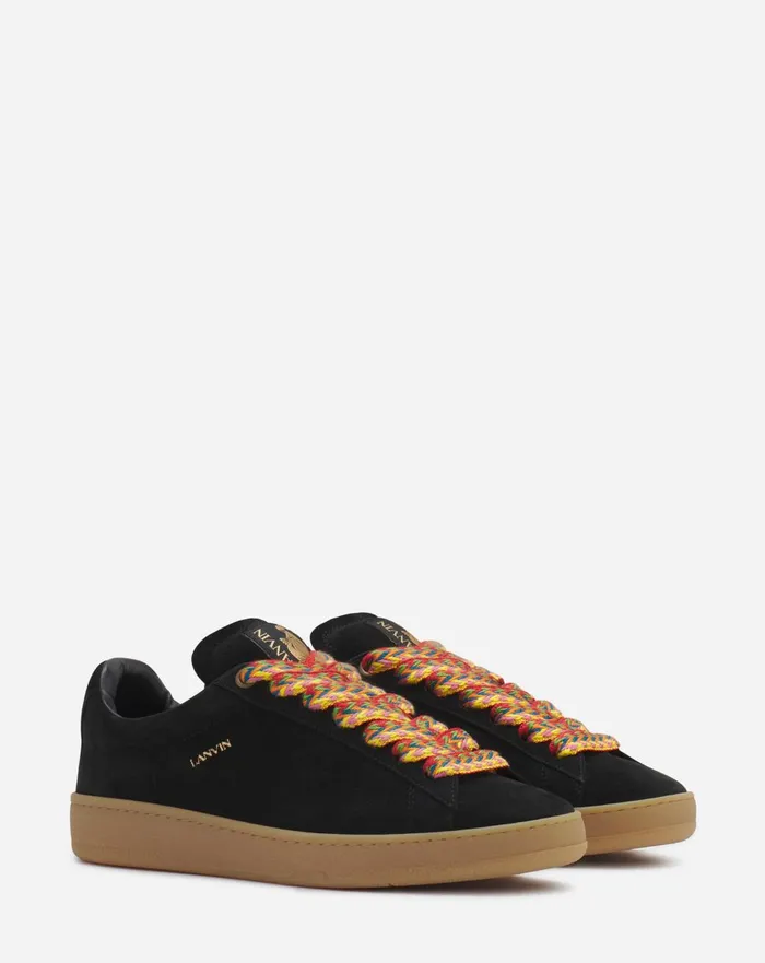 Suede Curb Lite Sneakers Black Men Lanvin Curb Lite