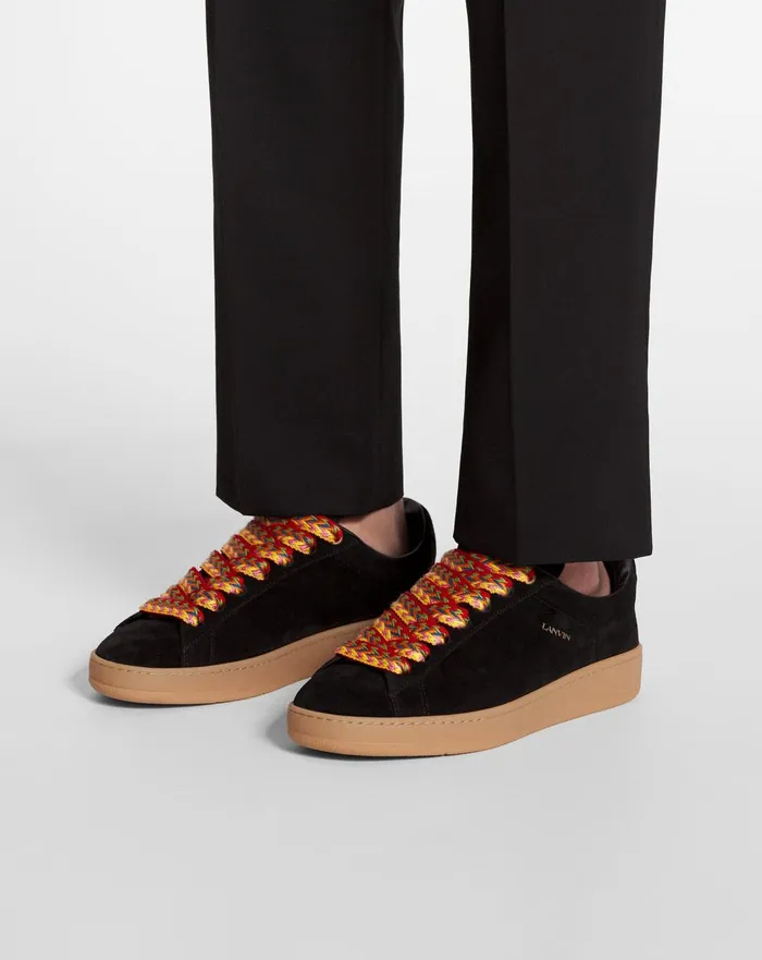 Suede Curb Lite Sneakers Black Men Lanvin Curb Lite