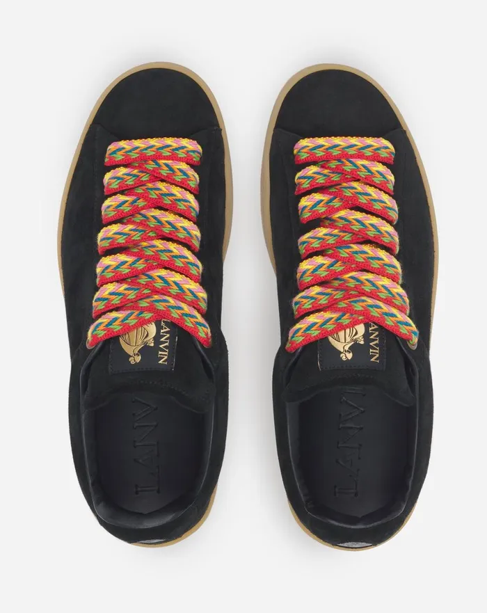 Suede Curb Lite Sneakers Black Men Lanvin Curb Lite