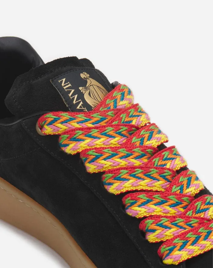 Suede Curb Lite Sneakers Black Men Lanvin Curb Lite