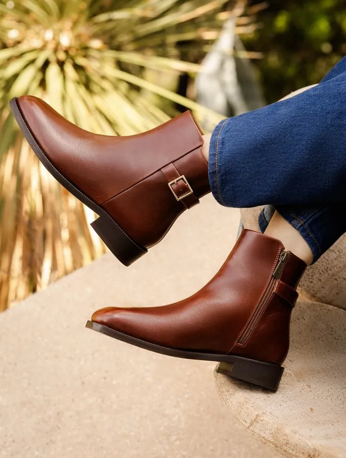 Susan Chestnut Women Bobbies Ankle Boots