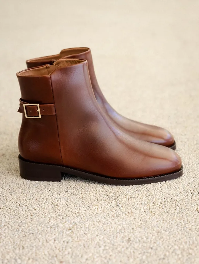 Susan Chestnut Women Bobbies Ankle Boots