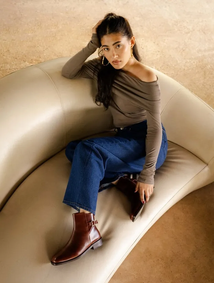Susan Chestnut Women Bobbies Ankle Boots