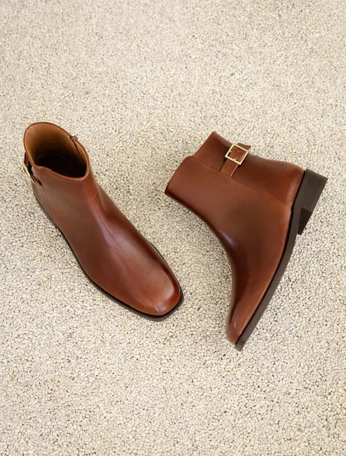 Susan Chestnut Women Bobbies Ankle Boots