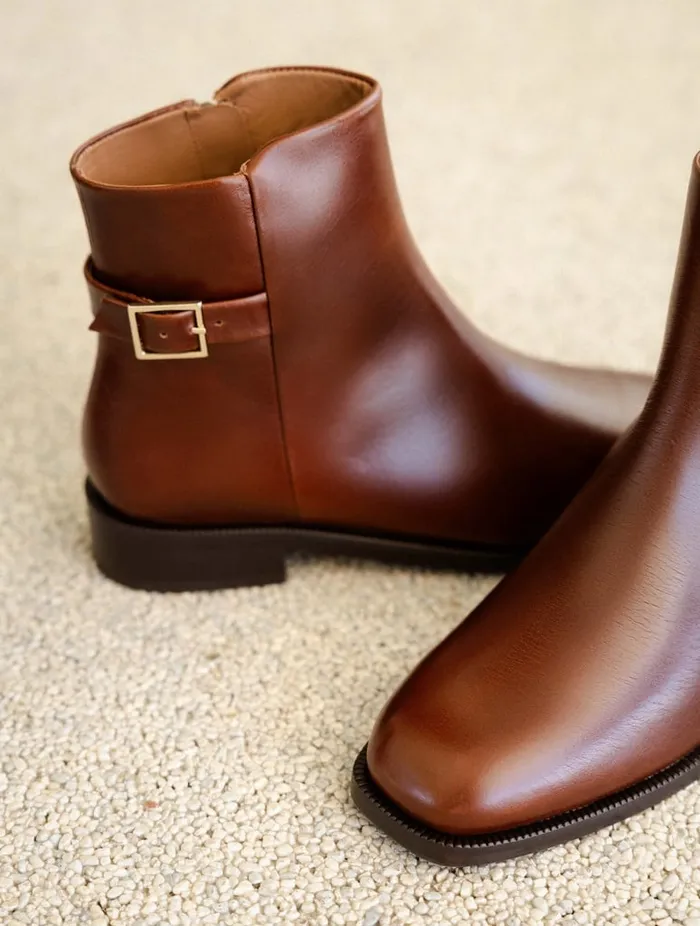 Susan Chestnut Women Bobbies Ankle Boots