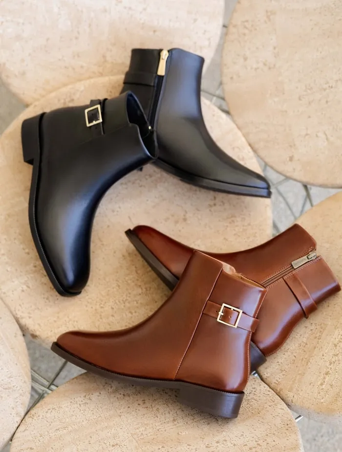 Susan Chestnut Women Bobbies Ankle Boots