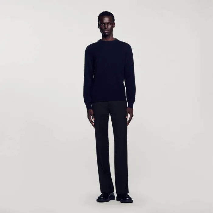 Sweaters and Cardigans Men SANDRO Cashmere Sweater Dark Navy Sweaters and Cardigans Men SANDRO Cashmere Sweater Dark Navy