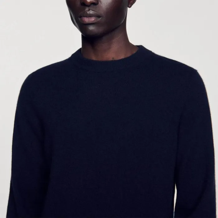 Sweaters and Cardigans Men SANDRO Cashmere Sweater Dark Navy Sweaters and Cardigans Men SANDRO Cashmere Sweater Dark Navy