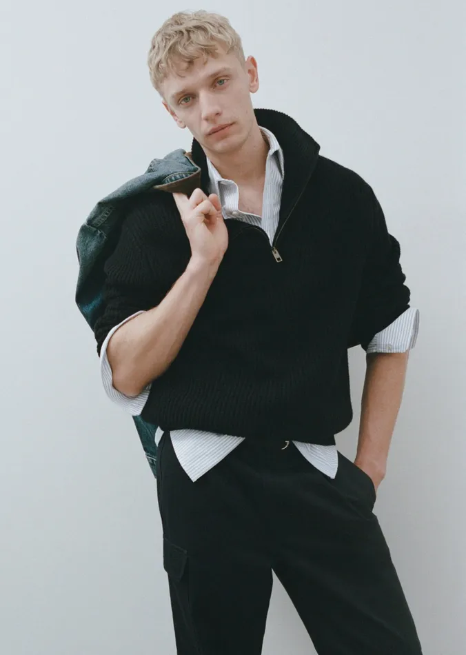 Sweaters Men Nili Lotan AXEL SWEATER Dark Navy