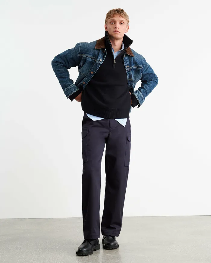 Sweaters Men Nili Lotan AXEL SWEATER Dark Navy