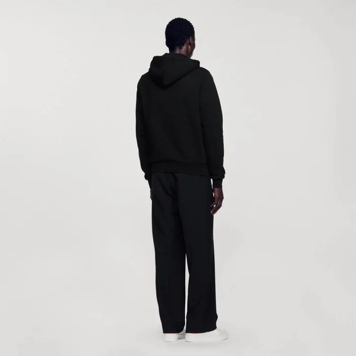 Sweatshirts and Hoodies Men SANDRO Fleece Hoodie Black
