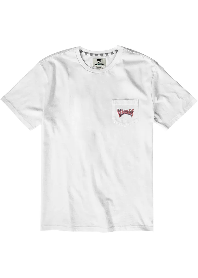 Swelligans Ss Pkt Tee White Men Premium Tees Vissla