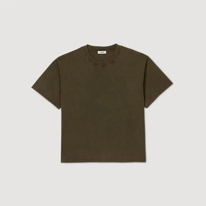 Tshirts and Polos Men SANDRO Fadedeffect Tshirt Olive Green