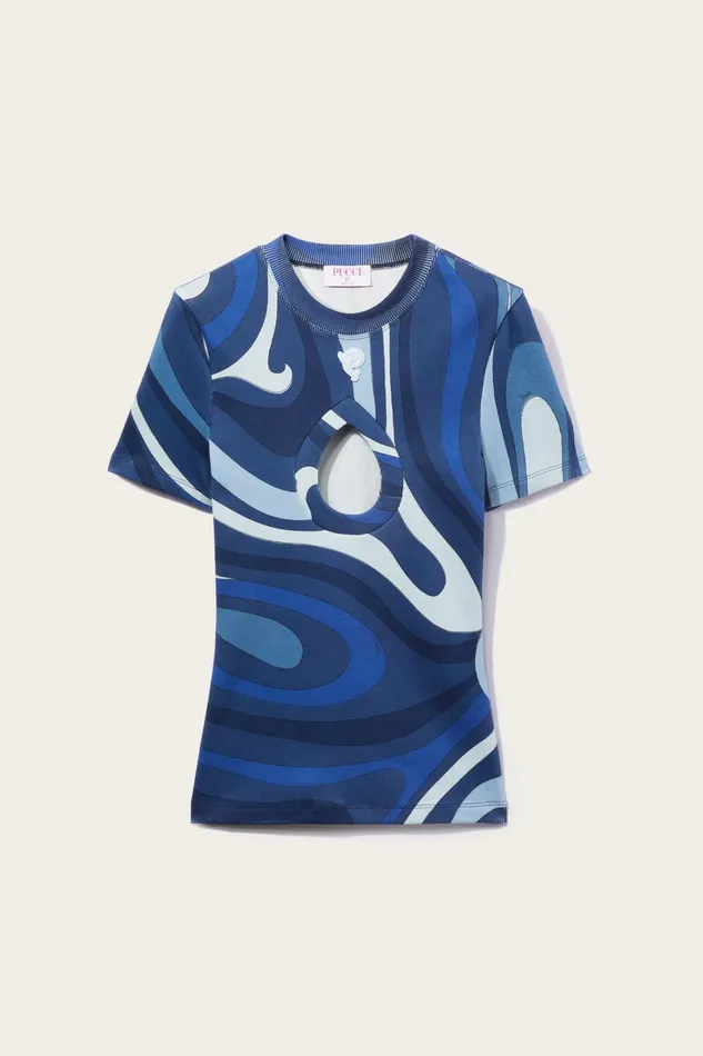 TShirts And Sweatshirts Women PUCCI Pucci P MarmoPrint TShirt