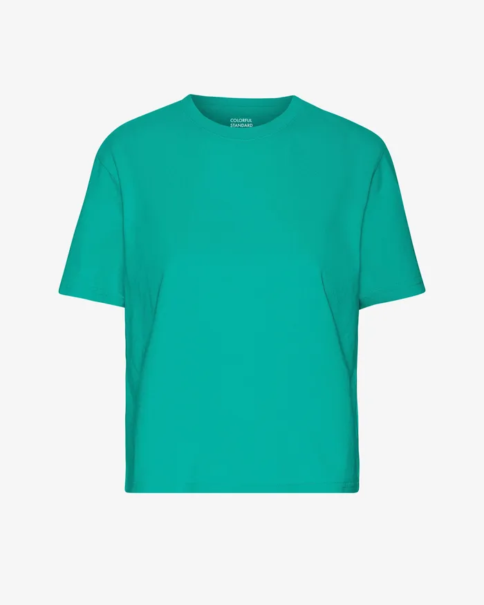 TShirts Organic Boxy Crop Tee 8211 Tropical Sea Colorfulstandard Women