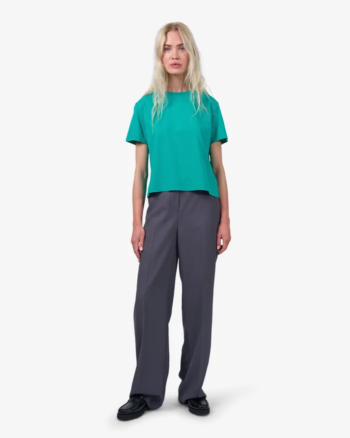 TShirts Organic Boxy Crop Tee 8211 Tropical Sea Colorfulstandard Women