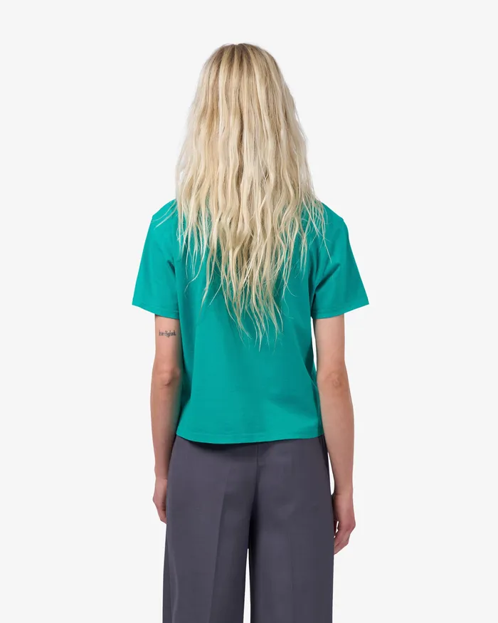 TShirts Organic Boxy Crop Tee 8211 Tropical Sea Colorfulstandard Women